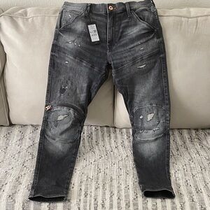 New Men’s G-Star Raw 5620 3D Zip Knee Ripped Distressed Jeans 34 x 32